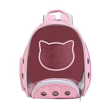 GG Enterprise Pet Carrier Backpack Space Capsule Dog Cat Outdoor Carrying Bag Pink