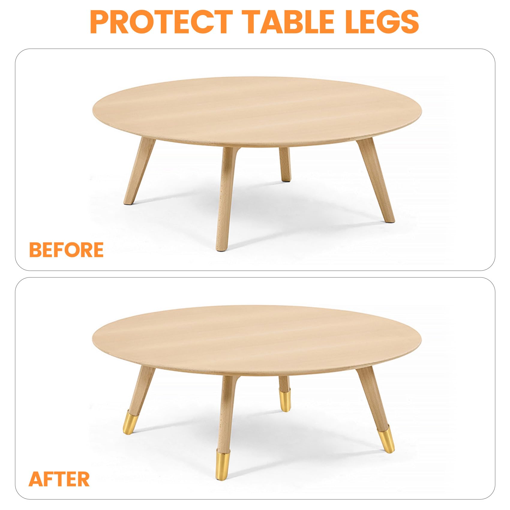 Amazon.co.jp: Geesatis ゴールドテーブルフットカバーキャップ 1.2