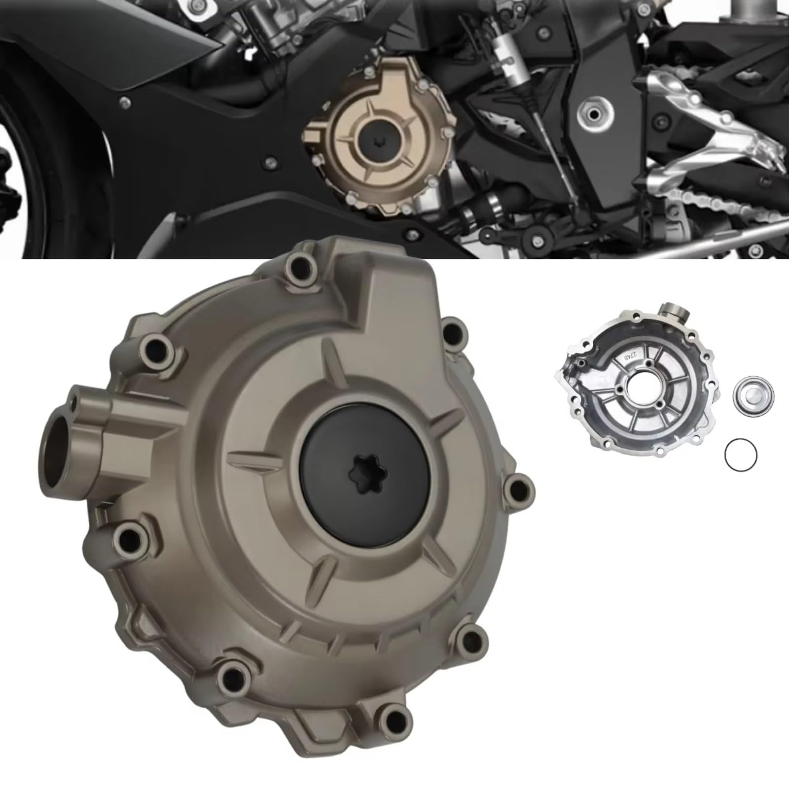 Alloggiamento Statore Moto Compatibile Con Per S1000RR 2019-2025 Per S1000R 2021 2022 2023 2024 2025 Moto Sinistra Statore Copertura Motore Accessori