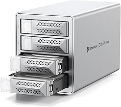 Yottamaster 4 Baies Disque Dur Boîtier, DAS 4 Bay 10Gbps Daisy-Chain, Boîtier DAS USB C en Aluminium Supportant 88 to (4 x 22 to), Max Jusqu'à 264 to pour 2.5"/3.5" SATA HDD/SSD (Sans Disque)