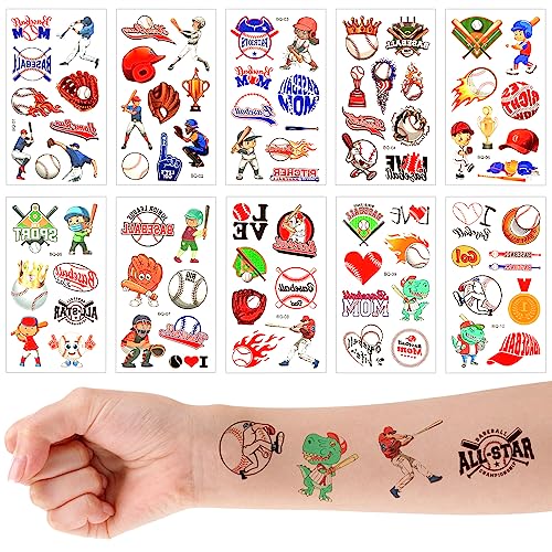 Luter 82095 30Pcs Baseball Temporary Tattoos cover