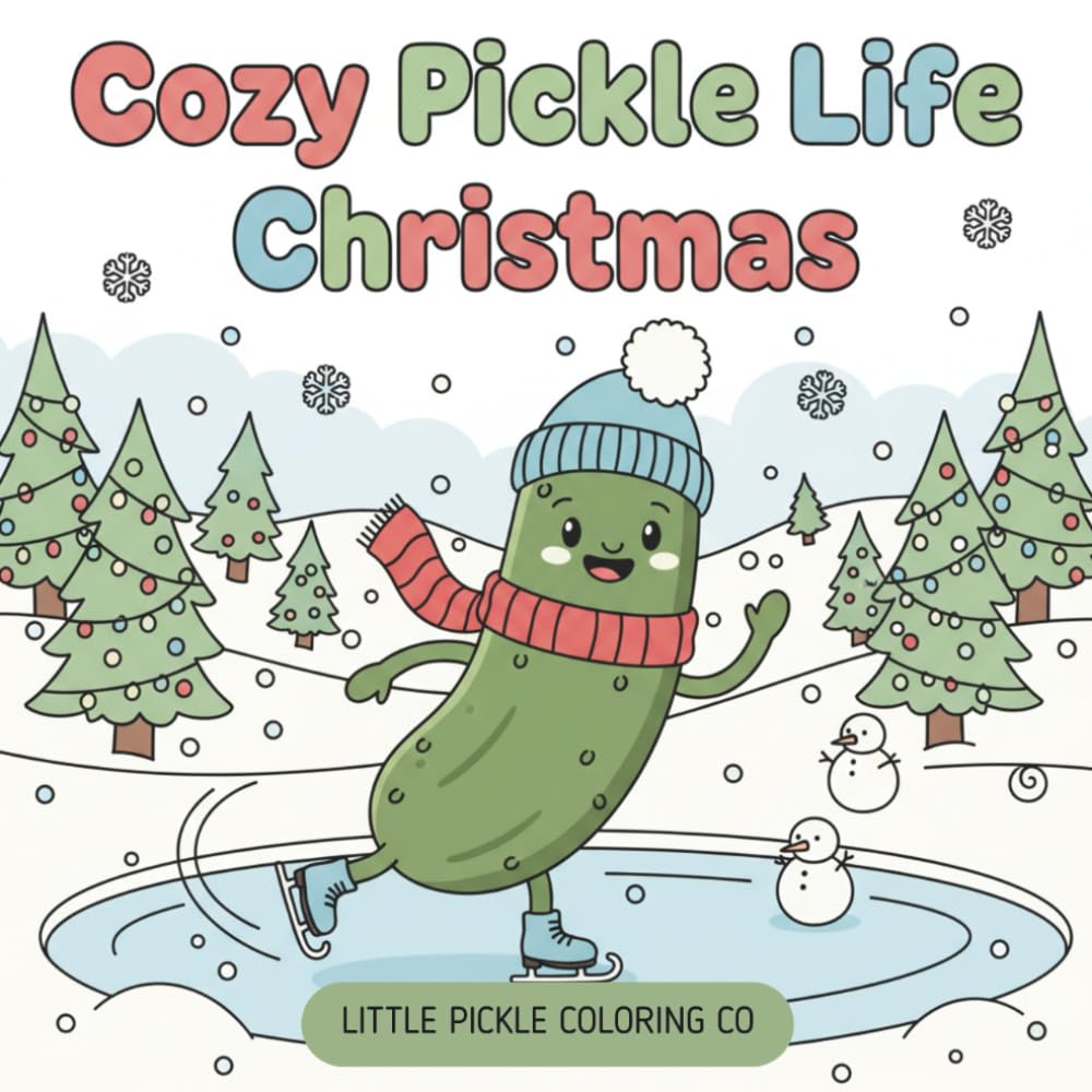 Cozy Pickle Life Christmas: A Bold & Easy Adult Coloring Book for Pickle Lovers