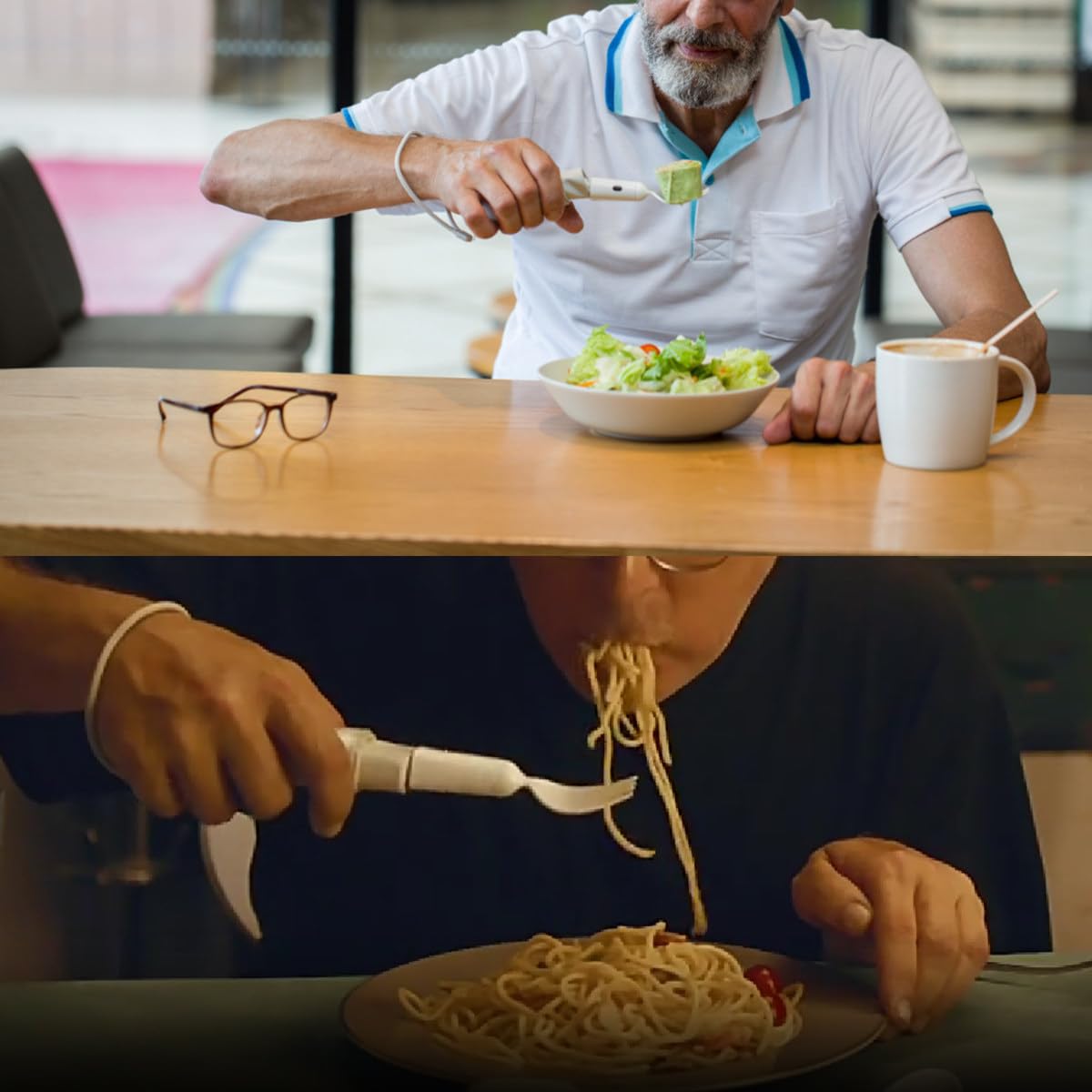 Cuchara para Parkinson para Temblores de Manos, Cubiertos para Ayudar con La Artritis, Utensilio Adaptable para Temblores de Manos y Enfermedad de Parkinson