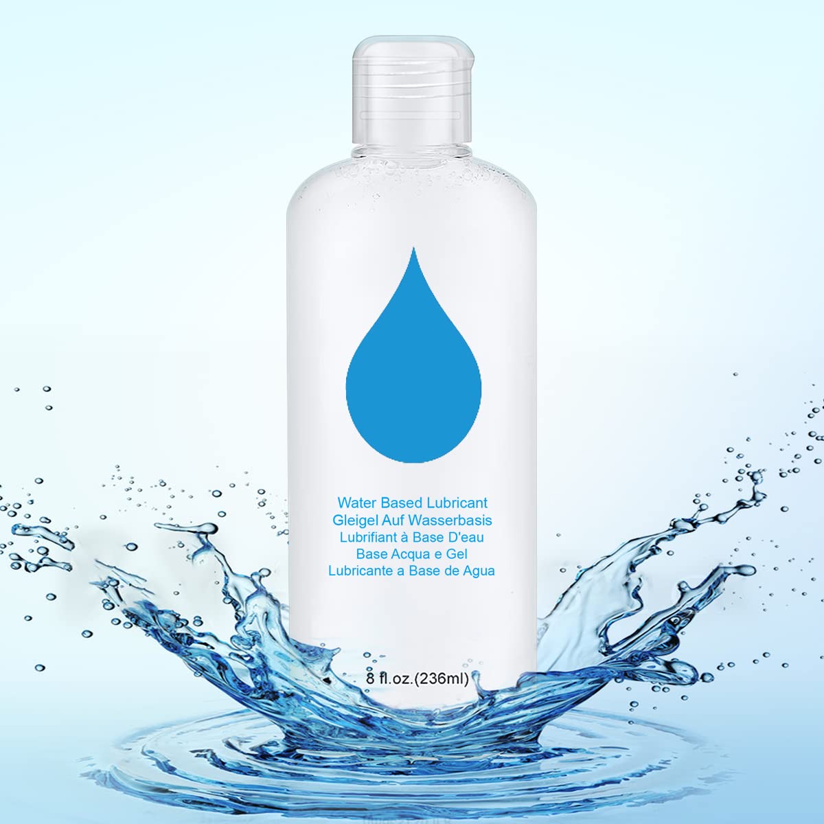 8 OZ Water Based Lube,Personal Lube for Men, Women and Couples,Sugar Free Non-Sticky Odorless Lube