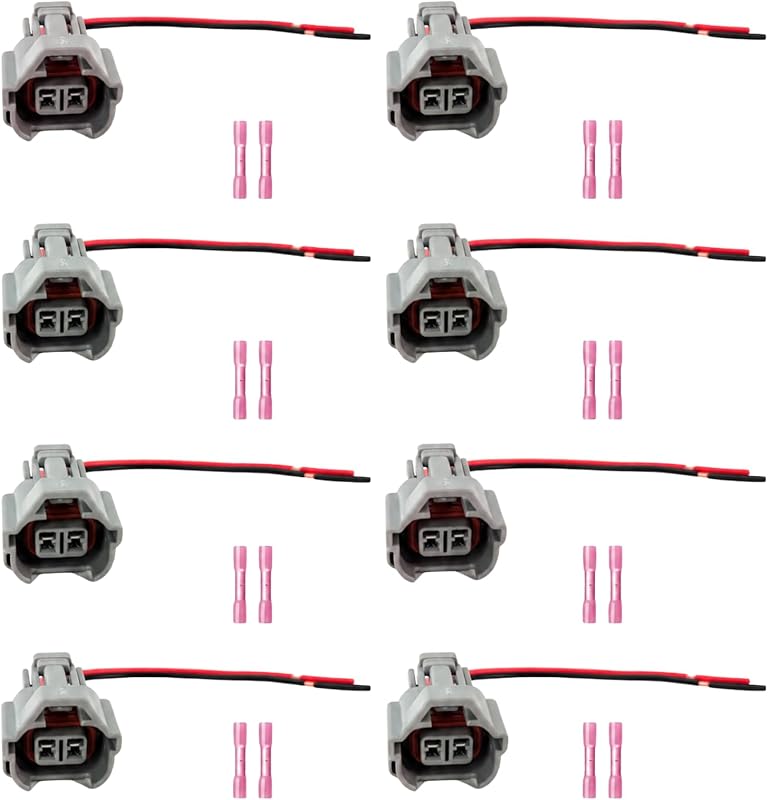 Conectores de bicos injetores de combustível AUTO OCCASION para Kia, Mitsubishi, Nissan, Hyundai e outros – Kit com 8 unidades
