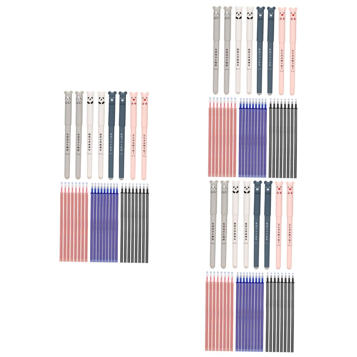 3 Set Penna a Sfera Cancellabile Penne Perni Penna Carina Evidenziatori Ricariche Asse Divertente Note Elementare Cartone Animato Inchiostro Multi Gel Mini Glitter Ultra Plastica