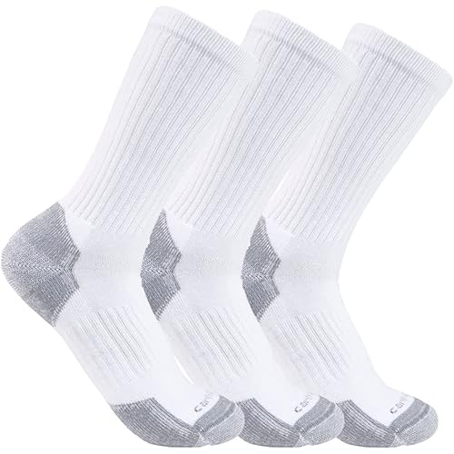 Carhartt Men's Midweight Cotton Blend Sock 3 Pack