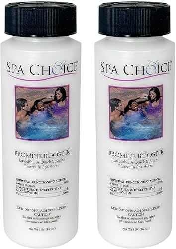 Spa Choice 472-3-5021-02 - Potenciador de bromuro de sodio y bromo para jacuzzis y spas, 1 libra, paquete de 2