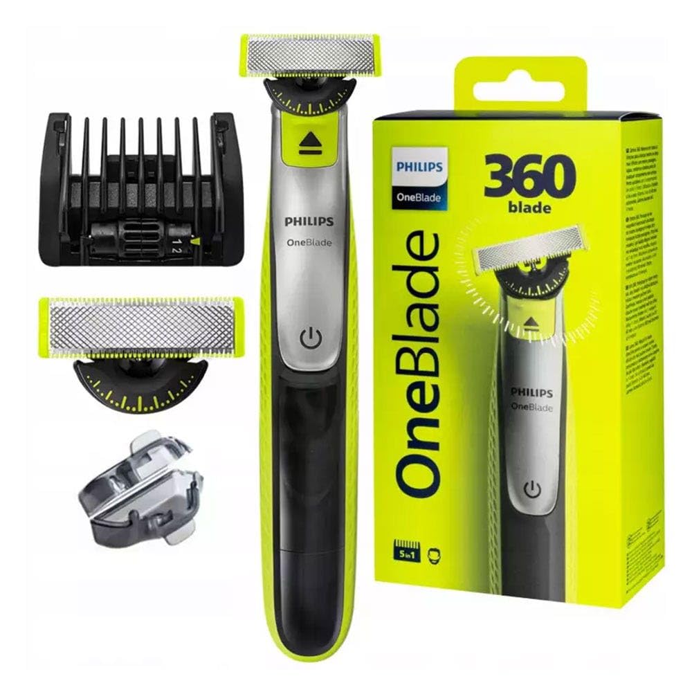 Philips OneBlade 360 Blade - Cortadora de barba eléctrica y afeitadora con cuchilla 360 Innovation QP2734/20