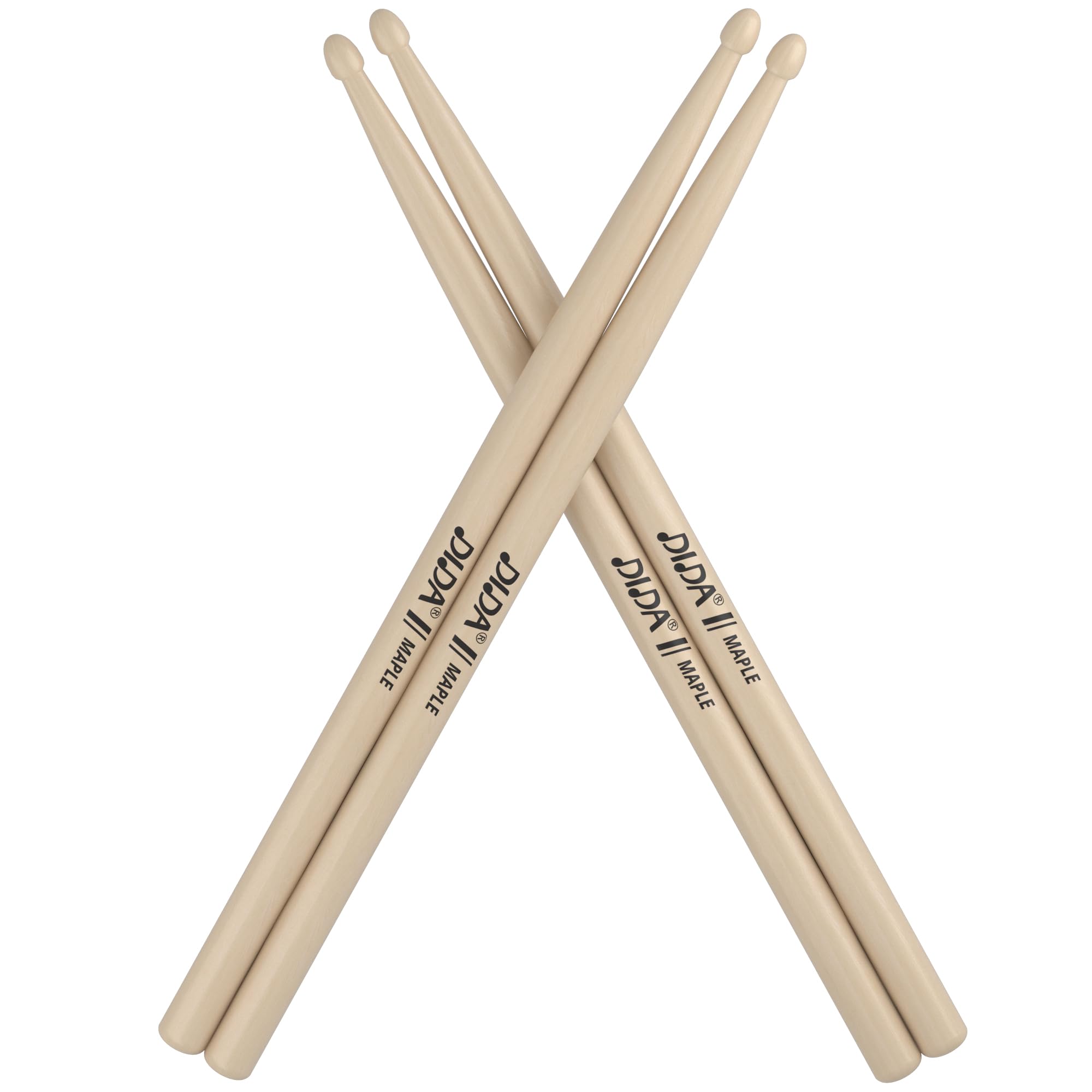 Drumsticks für Kinder, 30,5 cm, Ahornholz, Musikinstrument-Percussion-Zubehör, Drumsticks für Studenten, Anfänger (Ahorn, 2 Paar)
