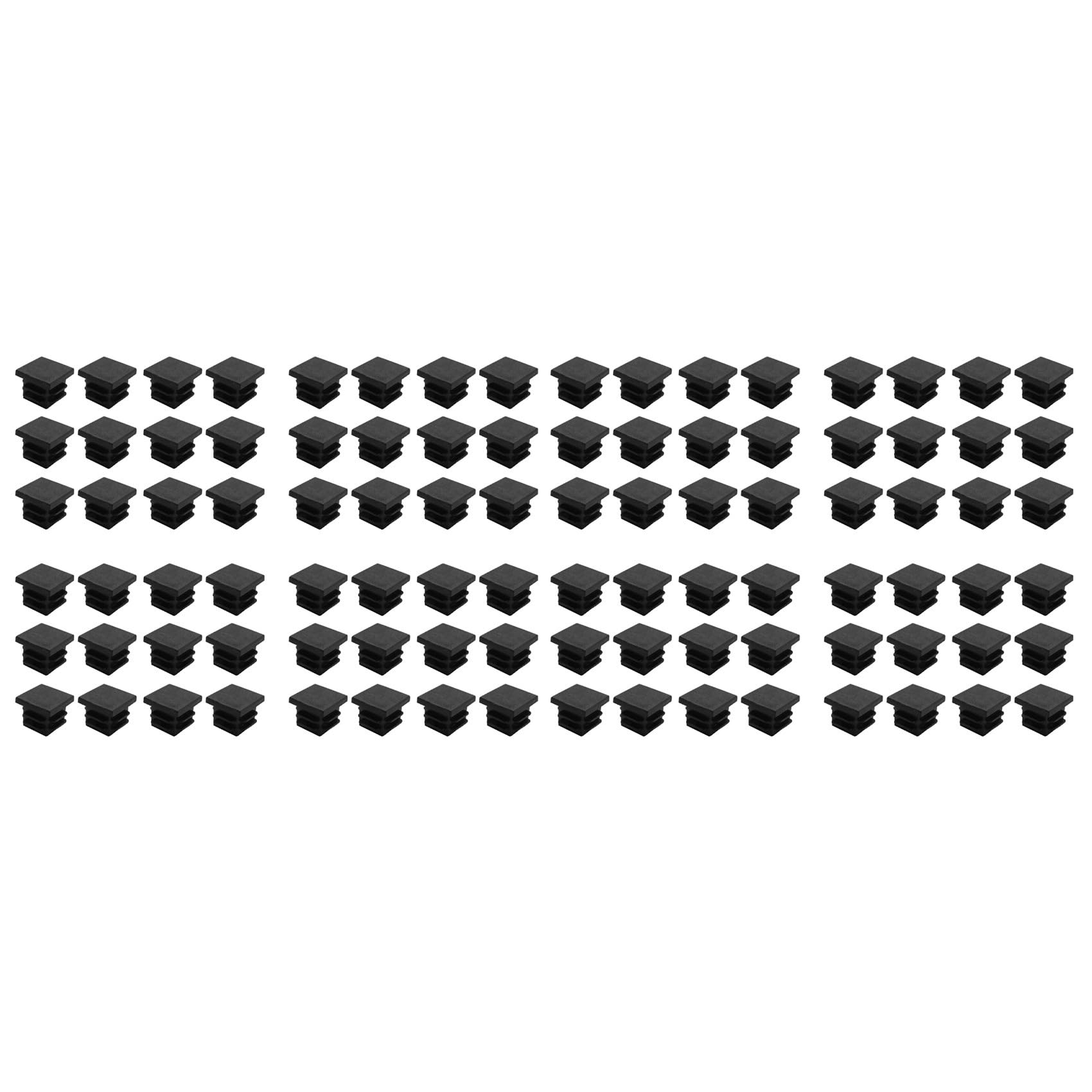 Hndhbfgrt 96 Pcs 19mm X 19mm Blanking End Caps Square Tubing Tube Insert Plastic