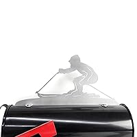 Vista 128 de Hobby, Recreation and Career Style Metal Powder Coated Mailbox Topper (Tent Camping, Matte Black)