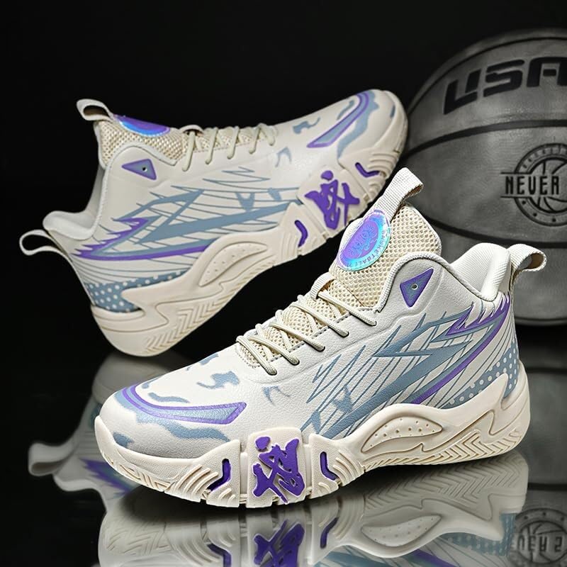 Zapatillas de Baloncesto Alto Unisex Acolchadas, Entrenamiento Casual