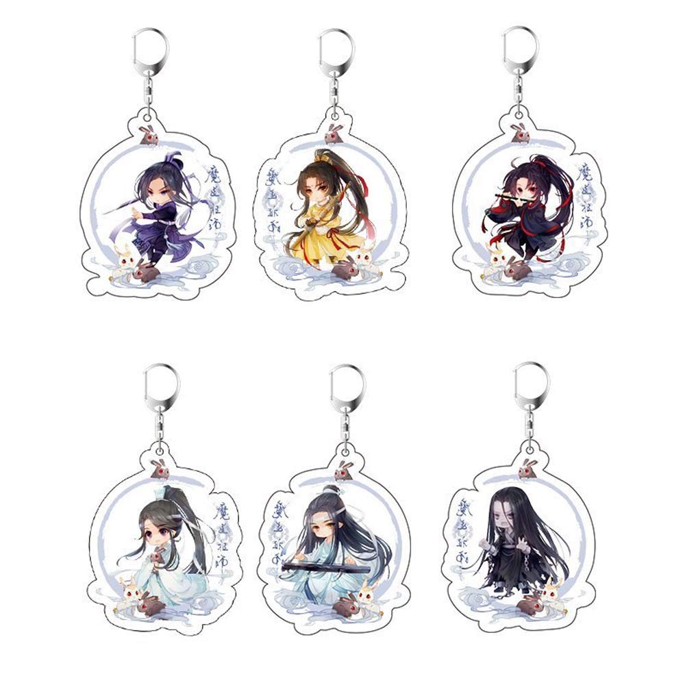 DAWEIF Mo Dao Zu Shi Tian Guan Ci Fu Anime Keychain Cosplay Props Gift Cute Keyrings Wei Wuxian LanZhan Key Chain Keyring