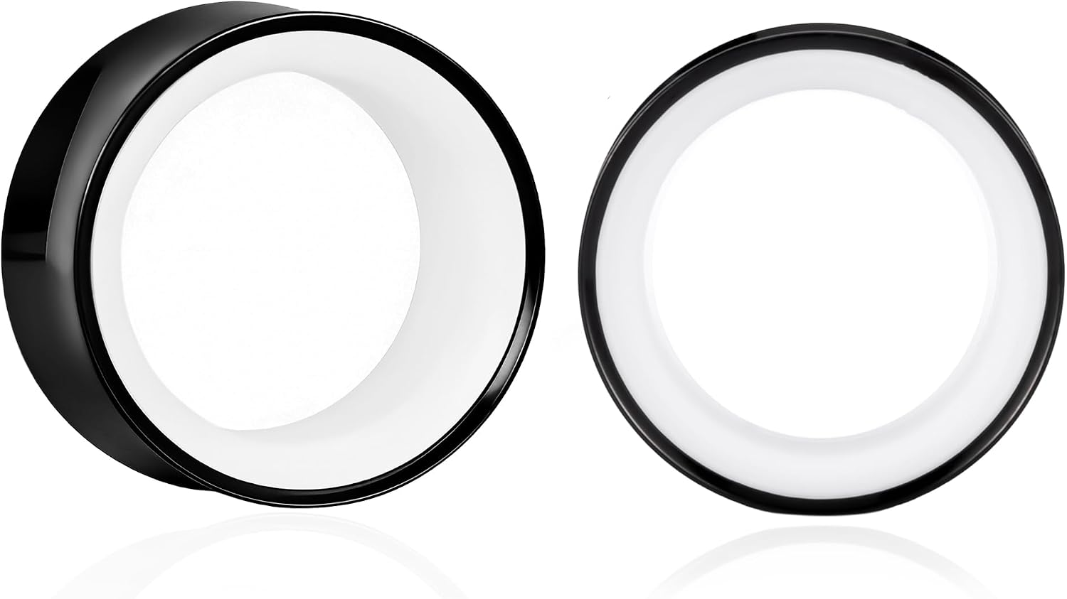 2Pcs Ear Gauges Hollow 316L Stainless Steel Double Flared Ear Plugs Tunnels Stretcher Body Piercing Earring Jewelry for Women Men 0G(8mm)-3/4"(19mm)