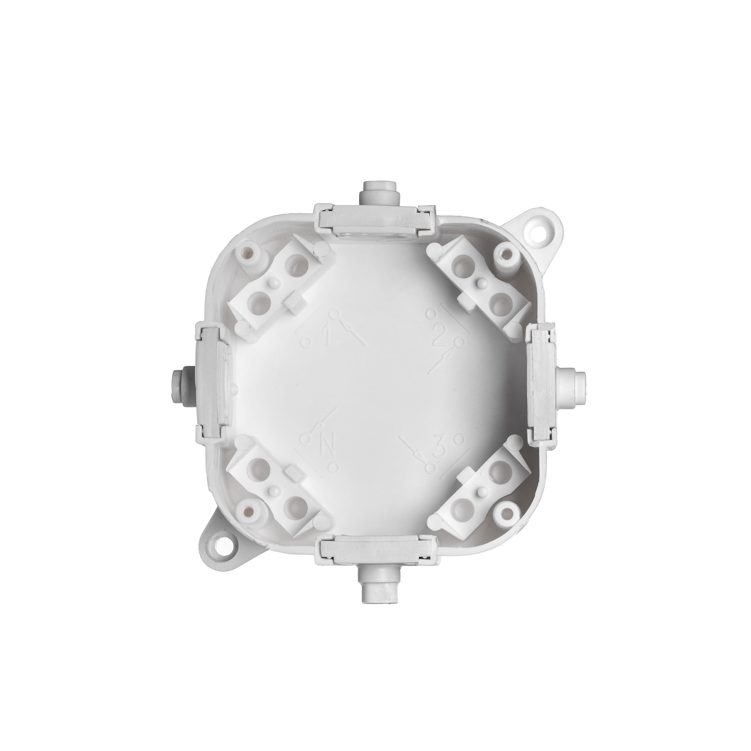 ELEKTROPLAST 40 Stück Abzweigdose 85x85 mm Ohne klemmleiste | Robust Feuchtraum Aufputz-Verbindungsdose | Schutzart IP 44 | Weiß