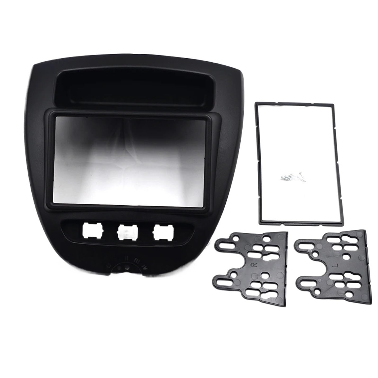 Compatible con Toyota Aygo Compatible con Citroen C1 Compatible con Peugeot 107 2005-2014 Kit de Fascia Panel de Radio Cubierta para estéreo Marcos para Dispositivos