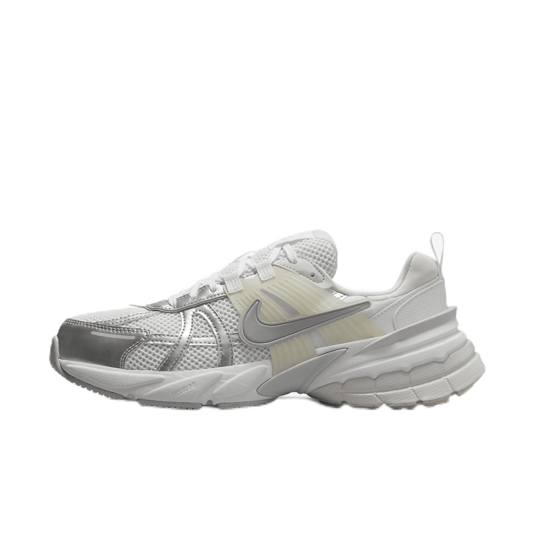 NIKE Women's W V2k Run Sneaker 40.5 EU White/Metallic Silver-platinum Tint