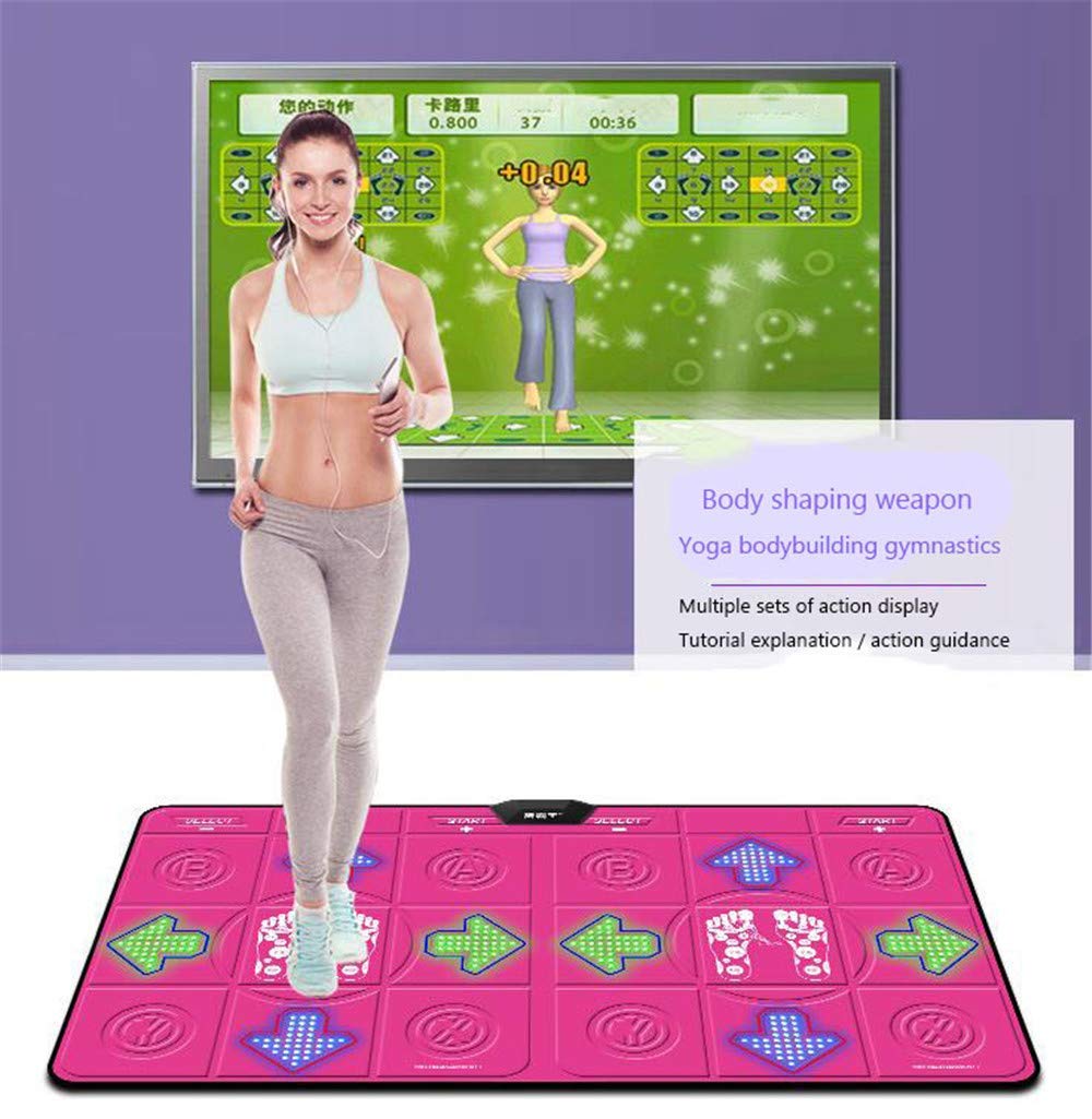 Bezprzewodowy pad do gier, konsola do gier somatosensorycznych 3D Double Yoga, telewizor i komputer Somatosensoryczny pad do tańca podwójnego zastosowania ()