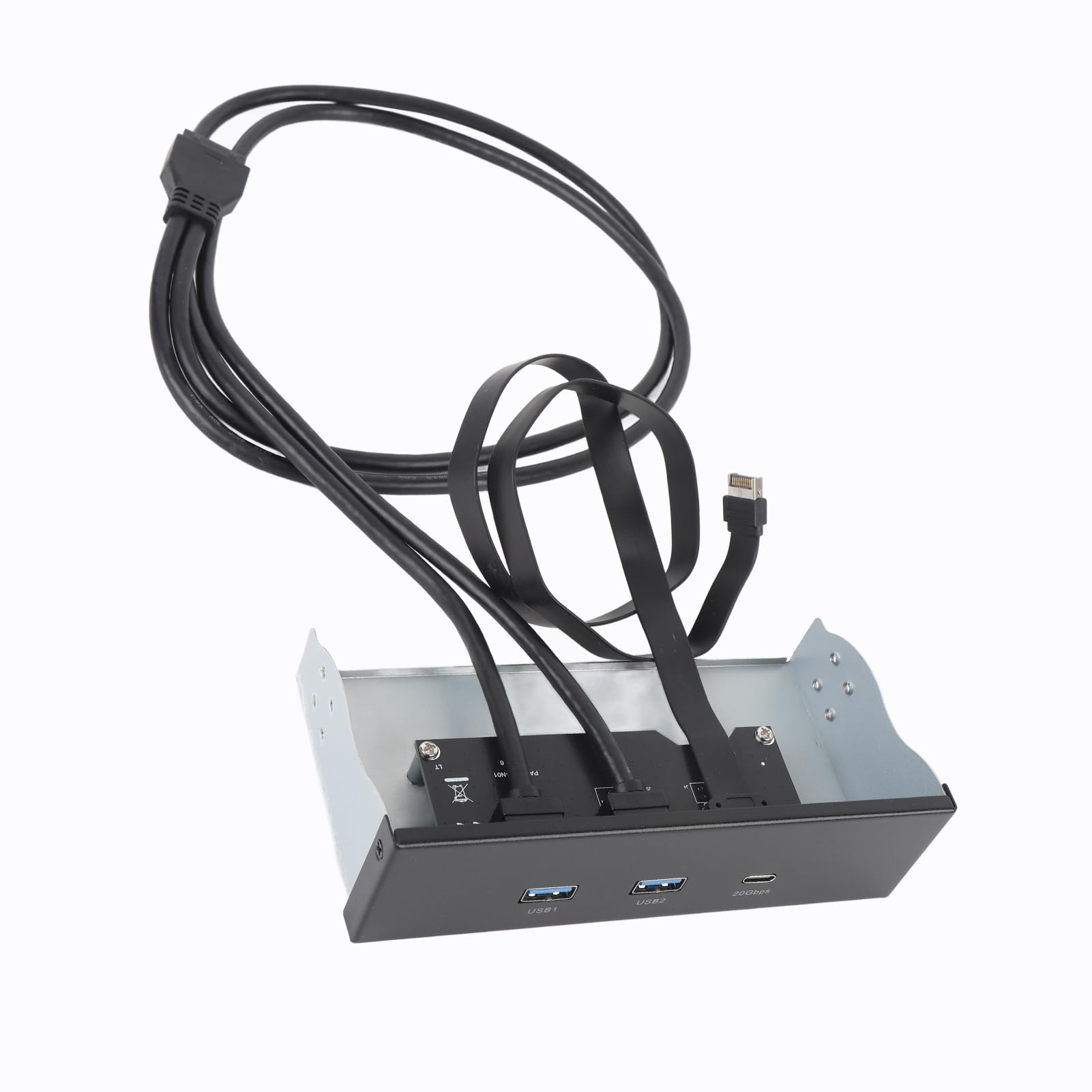 KIMISS Hub del Pannello Frontale USB Gen2x2 con 2 Porte USB A e Type C - Estensione 'unità Ottica da 5,25 Pollici per PC - Trasferimento di Dati Ad Alta velocità da 20 Gbps e compatibilità A 19 Pin