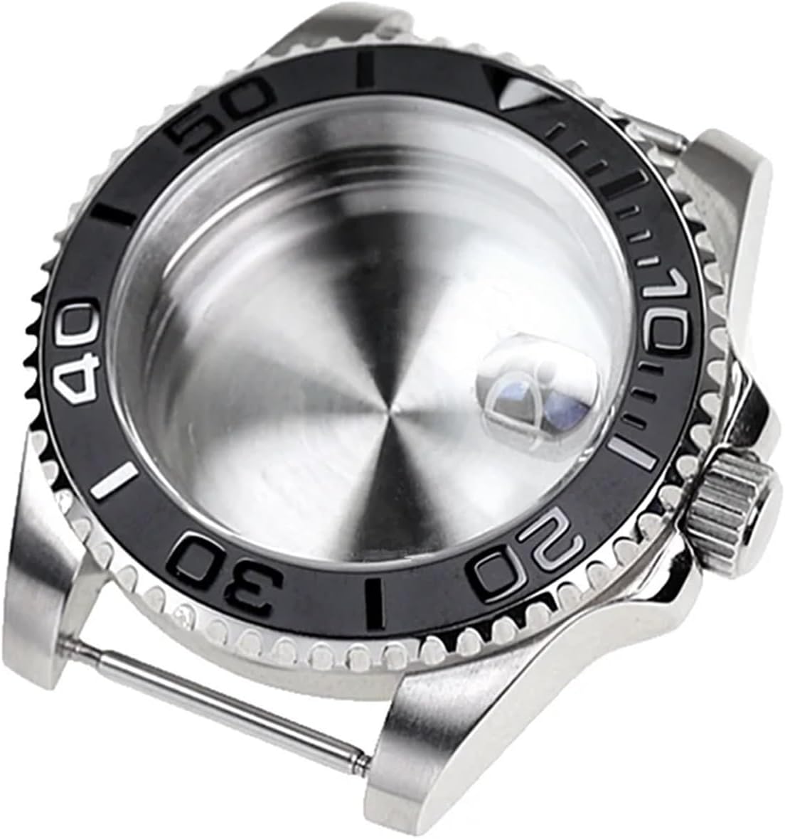 Silver Yacht Style Case With Sapphire Crystal Water Resistant Compatible For NH35 Nh36 Nh34 Automatic Movement