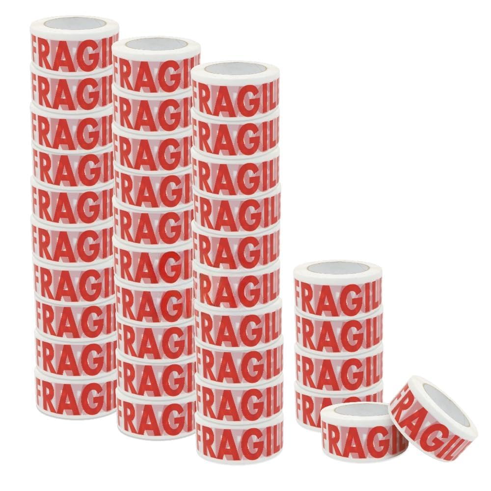 Pack and Move - Lot 36 Rouleaux Ruban Adhésif Transparent Fragile Pour Emballage Et Déménagement - 100 M - Qualité Premium