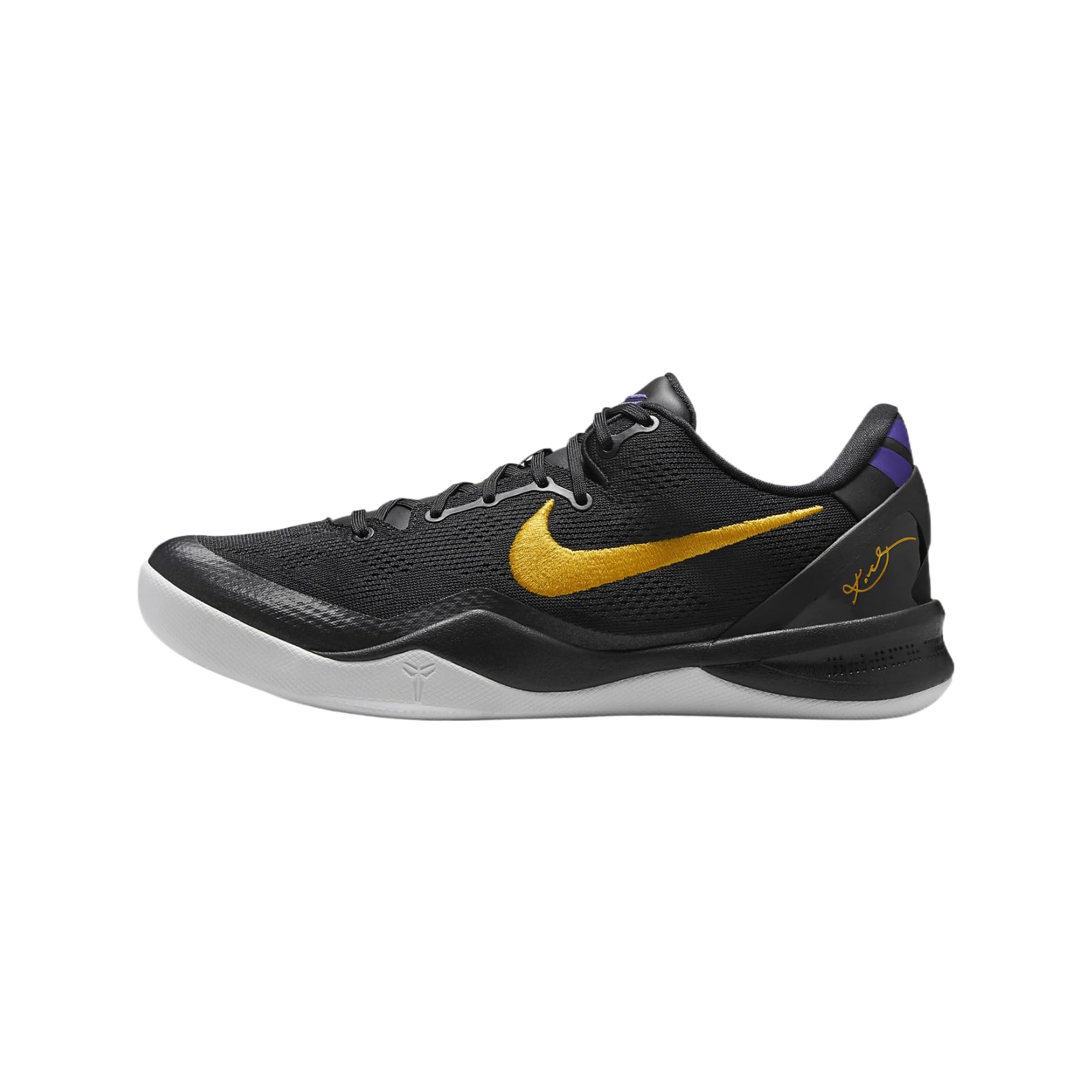 Kobe VIII Protro Basketball Shoes (HF9550-001, Black/White/Court Purple/University Gold)…