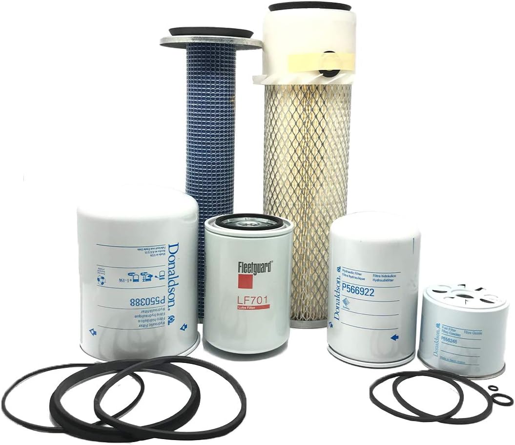 CFKIT Filter Kit Compatible with NH L555 Loader w/Perkins 4.108 Eng