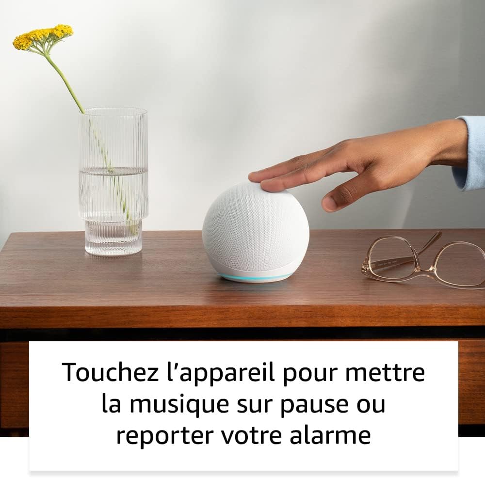 Echo Dot (5e génération) | Blanc + OSRAM SMART+ Prise intelligente avec Matter, Fonctionne avec Alexa - Kit de démarrage Maison connectée