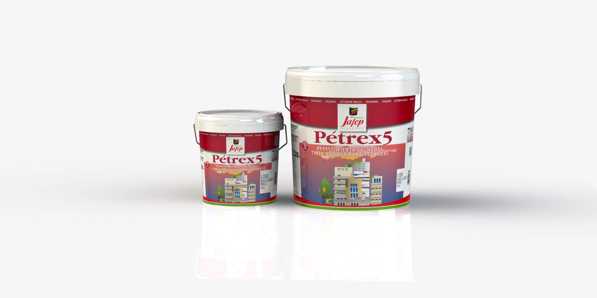JAFEP Pintura De Alta Resistencia Petrex 5 Exterior - Interior Blanco Alabastro 15 L