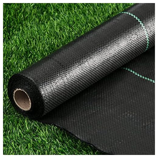 Weed Barrier Landscape Fabric Heavy Duty, 2.6FT x 100FT Thicken Garden Blocker Fabric Weed Mats, Weed Control Garden Cloth, Woven Geotextile Fabric for Garden Beds, Underlayment, Commercial Driveway