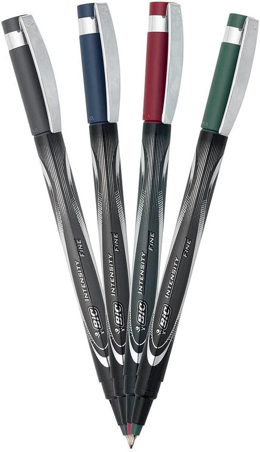 BIC Intensity Fineliner Pro Marker Pen, Fine Tip (0.5mm), Assorted Colors, Smooth & Precision Writing, 5-Count