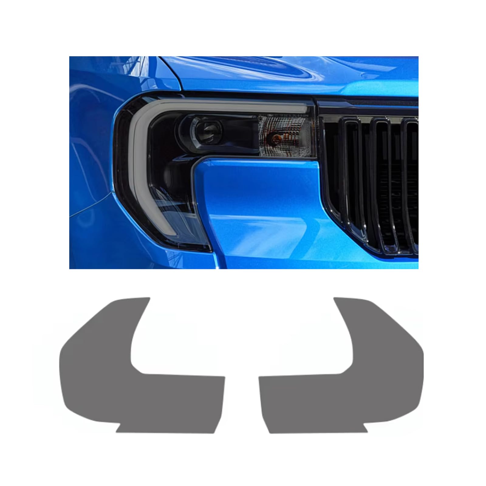Headlight Film for Ford Maverick 2022-2026, 1Set Transparent/Smoke Black Car Headlight TPU Protective Film