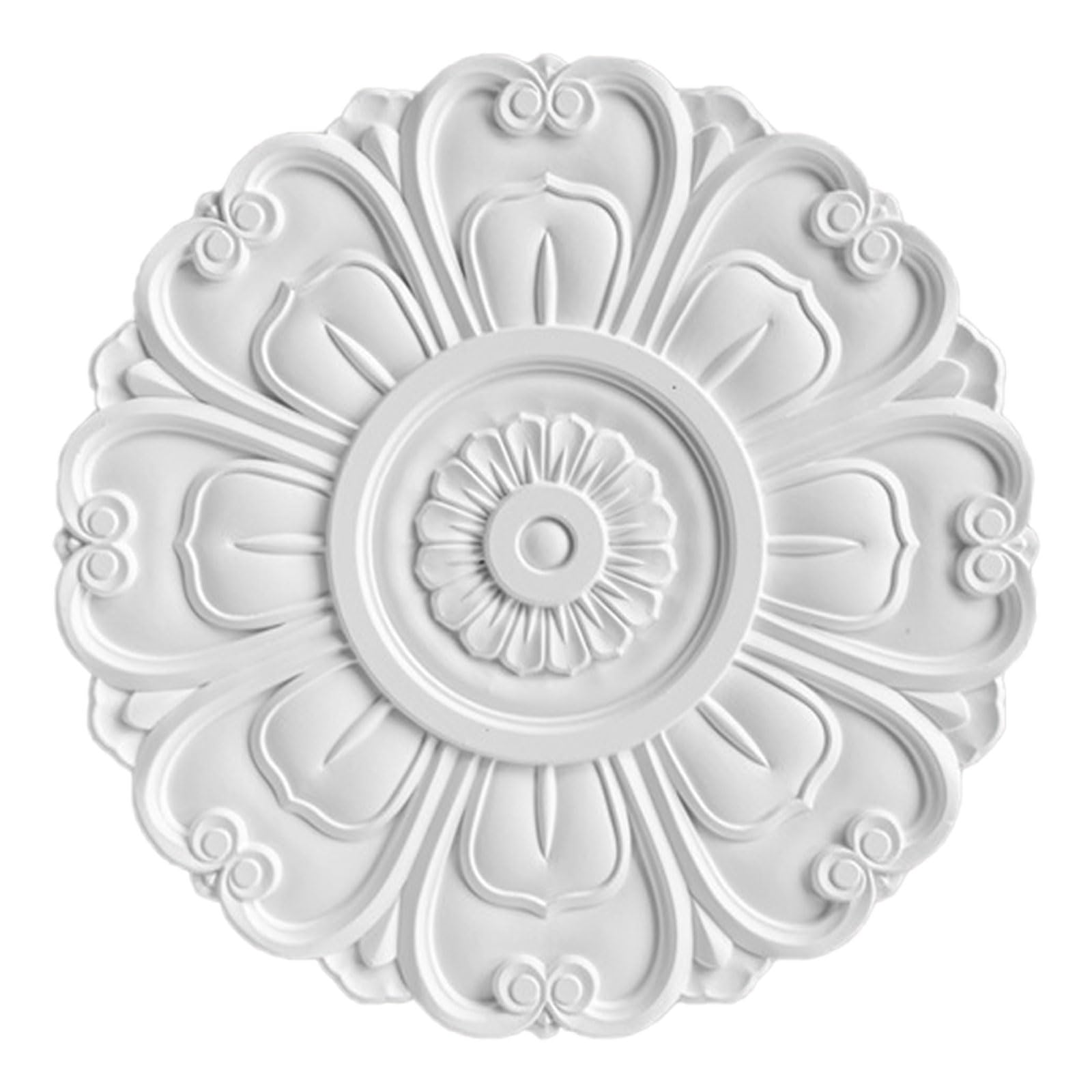 Foelanne White U Ceiling Medallion White 24.8-60Cm(,50Cm)