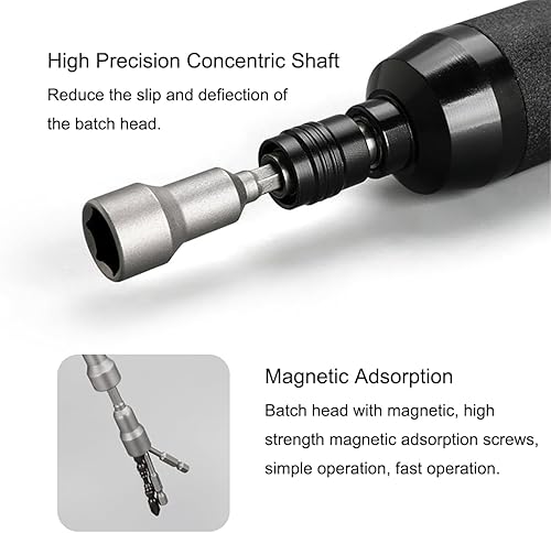 Miniatura 9 de Juego de brocas de tuerca de vástago hexagonal, 14 x 65 x 516 pulgadas, broca hexagonal magnética, tuerca de cambio rápido, adaptador de