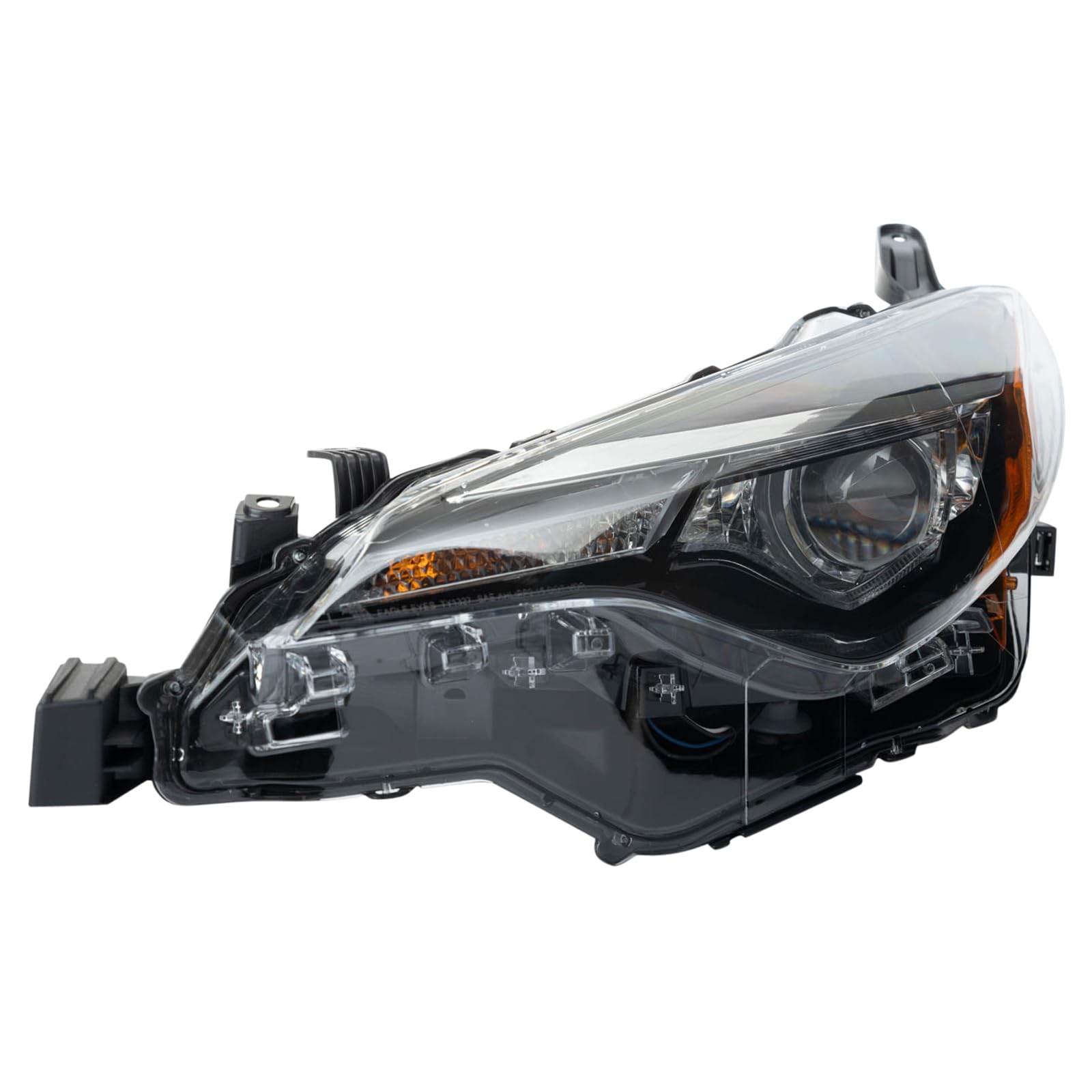 TRQ Driver Side Headlight Assembly LED Compatible with 2017-2019 Toyota Corolla L LE Eco Bi-LED Headlights Daytime Running Lights TO2502249