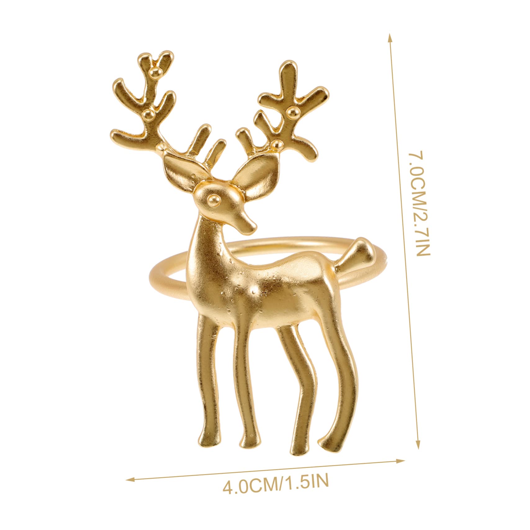 Alipis STK Weihnachtsserviettenschnalle weihnachtsdeko Schreibtisch weihnachtliche tischdeko Hochzeit Serviettenschnalle Tischserviettenringe Serviettenhalter Golddekor Legierung