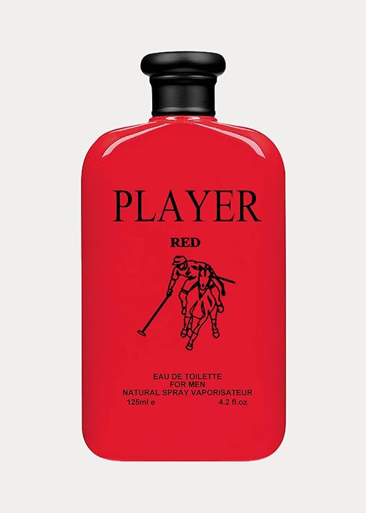 Cologne for Men Player Red Natural Spray Classic Long Lasting Scent Wonderful Fragrance Gift Eau De Toilette Perfume Daily Use 3.4 Fluid Ounce (Pack of 1)