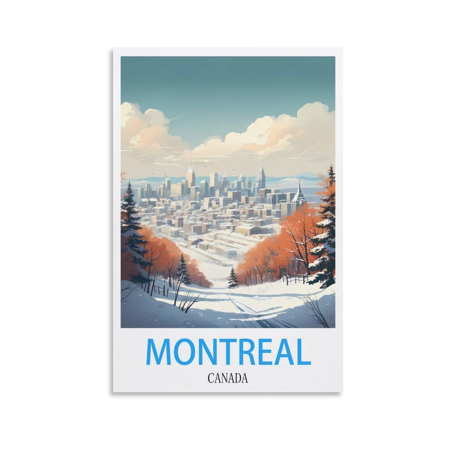 Retro Vintage Wall tin Plaque,Montreal Canadas,Garden & Kitchen Poster, Inspirational Sign Home Wall Art Decor for Home Kitchen Bar Club Decoration 30x40cm