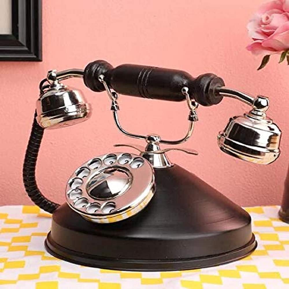 Vintage Collection Black Silver Dummy Decorative showpiece Telephone-image-38