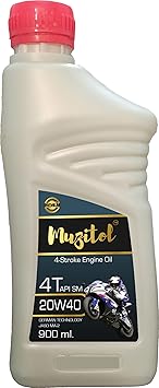 Muzitol Motor Bike 20W40 SM Engine Oil for Gold Wing 2011 (900Ml_Multicolor)