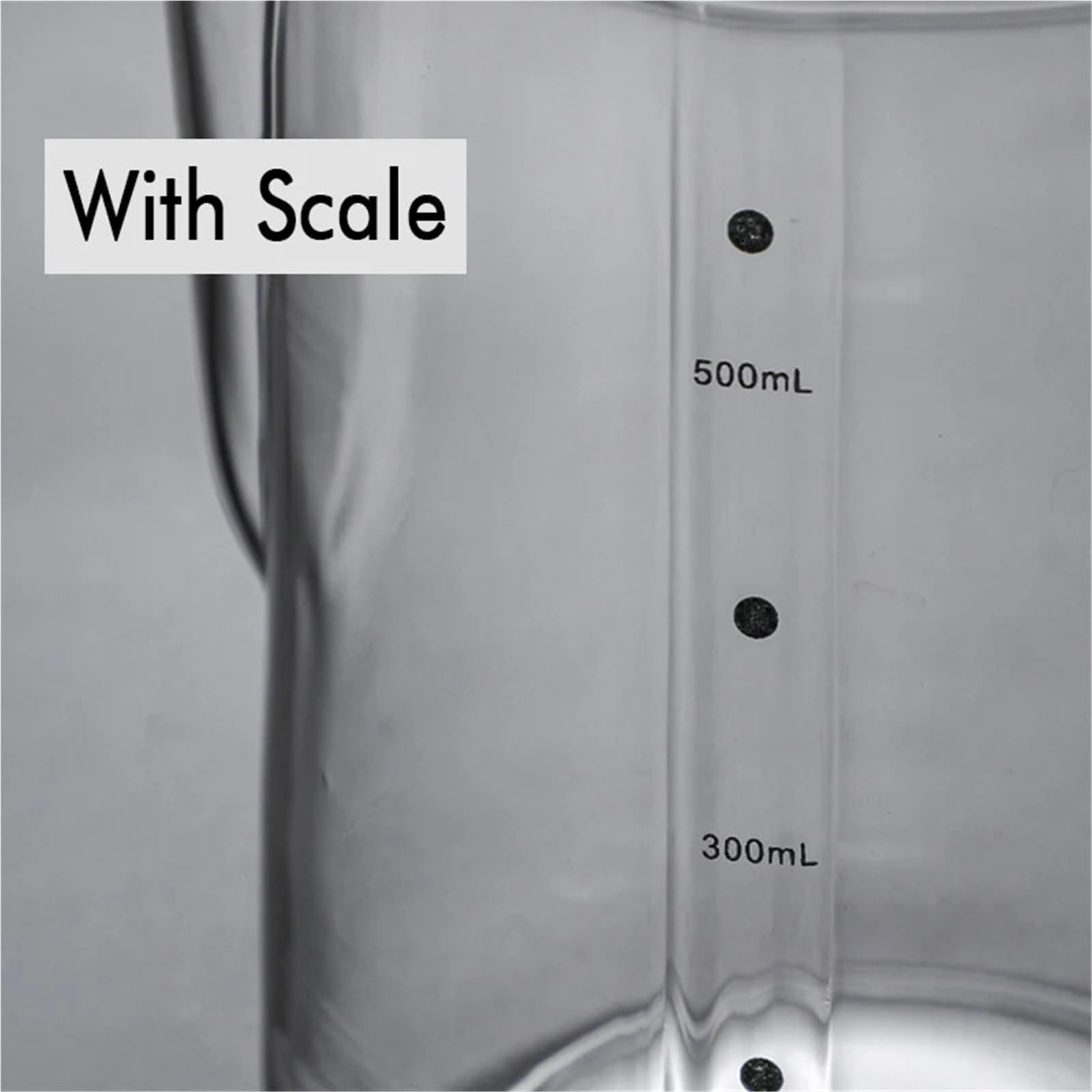 Jarra de cristal for espuma café y leche, 2 uds., con escala, Espumador, jarra Barista Espresso, Latte, 350/600ml Para Espumar(600ml)