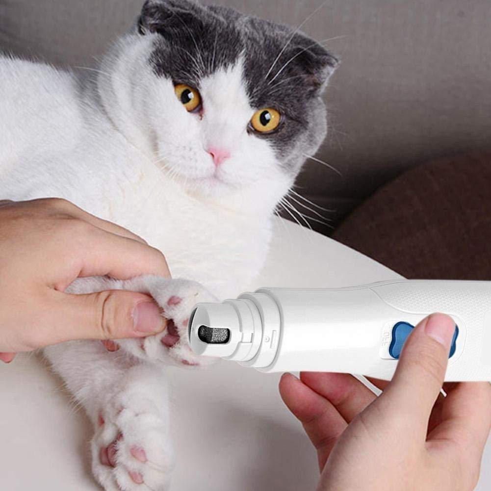 Molinillo de clavo for perros silencioso y gato Nail Grinder Speed ​​Speed ​​- Trimmer profesional y eléctrico for mascotas for perros pequeños, medianos y gatos - PET molinillo de uñas sin ruido