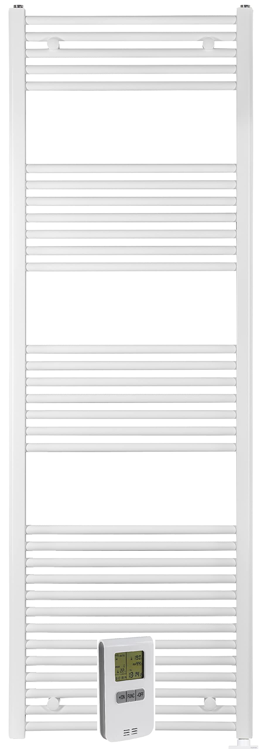 anapont Scaldasalviette elettrico da bagno 1775 x 500 cm, bianco dritto, telecomando con funzione timer, scaldasalviette, scaldasalviette, scaldasalviette, prodotto in Germania