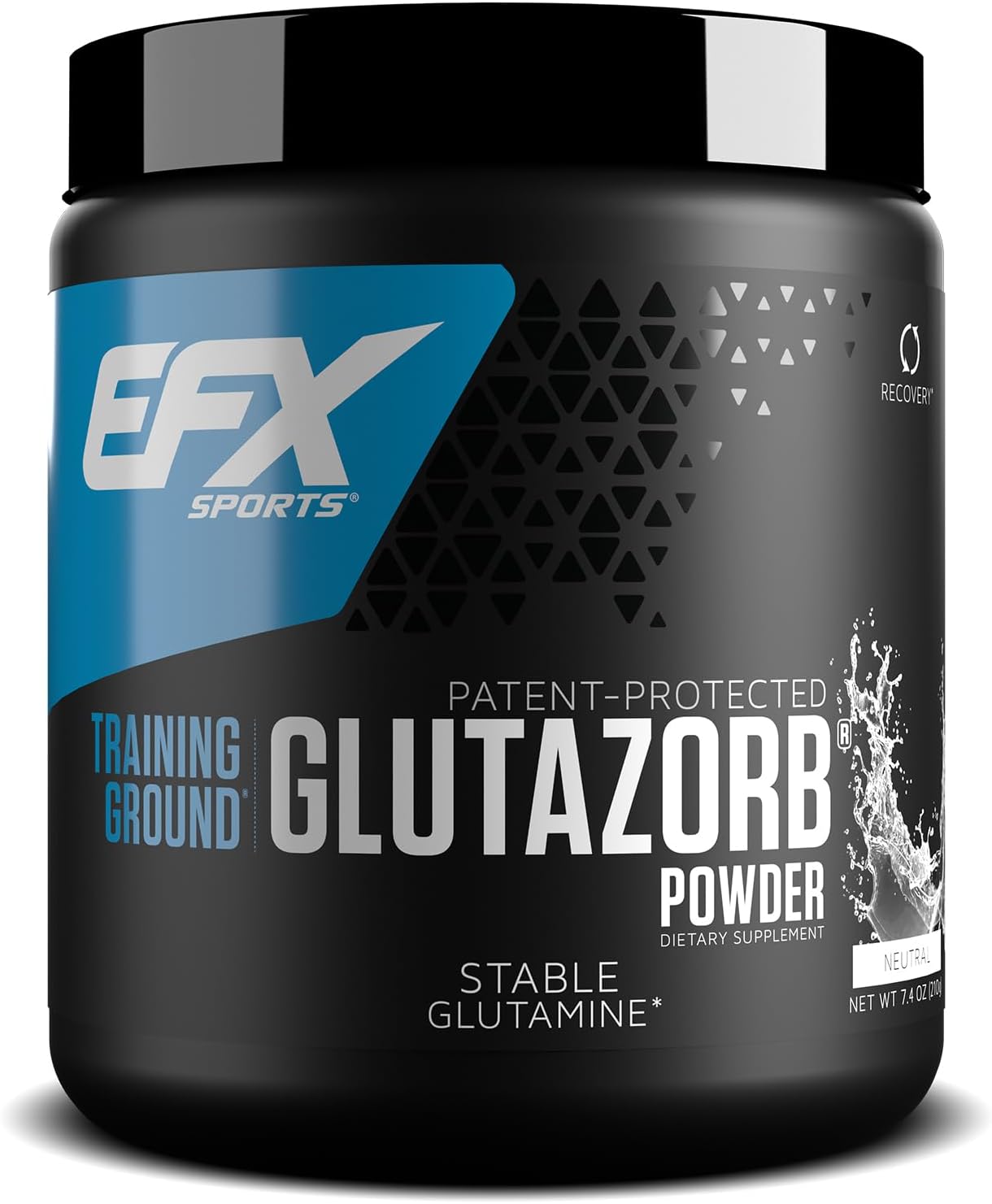 EFX Sports Training Ground Glutazorb Powder  Suplemento de glutamina altamente concentrado, pH correcto, digestión y apoyo inmunológico, 140