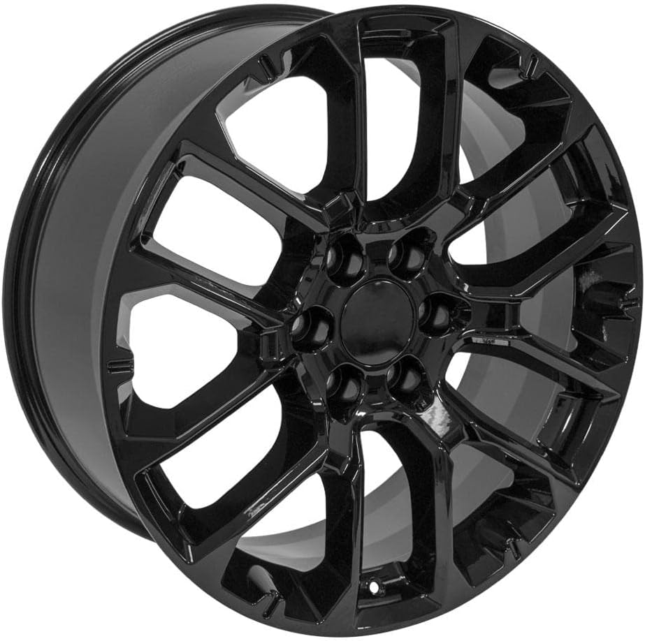 OE Wheels CV67 22 Inch Rim Fits Suburban 1500 High Country Style 6x139.7 22x9 Gloss Black - Hollander 14079 (1)