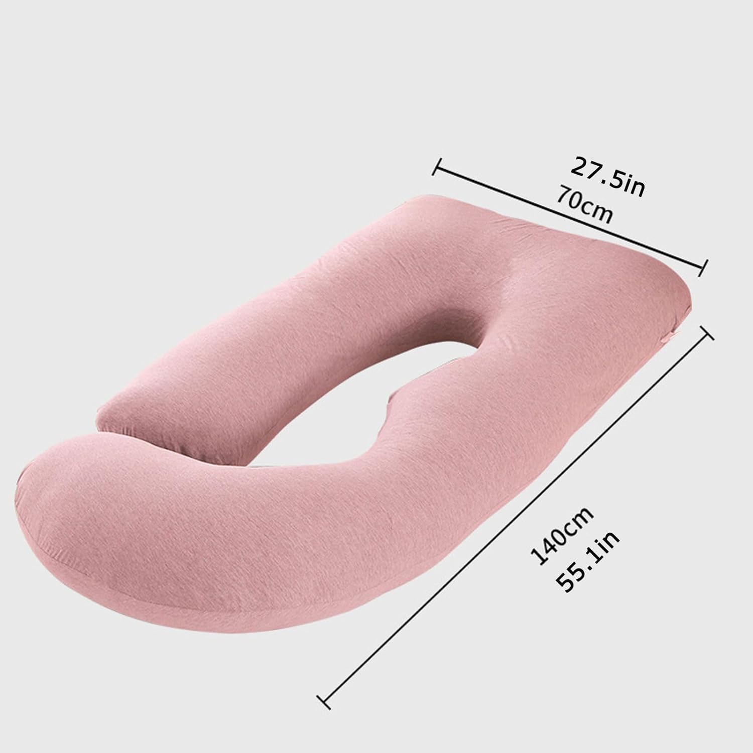 J Shaped Pregnancy Pillow, Full Body Maternity Pillow for Sleeper, Support for Back, Belly, HIPS, Legs, with Zipper Removable Cover, Nursing Cushion for Pregnant Women (A)