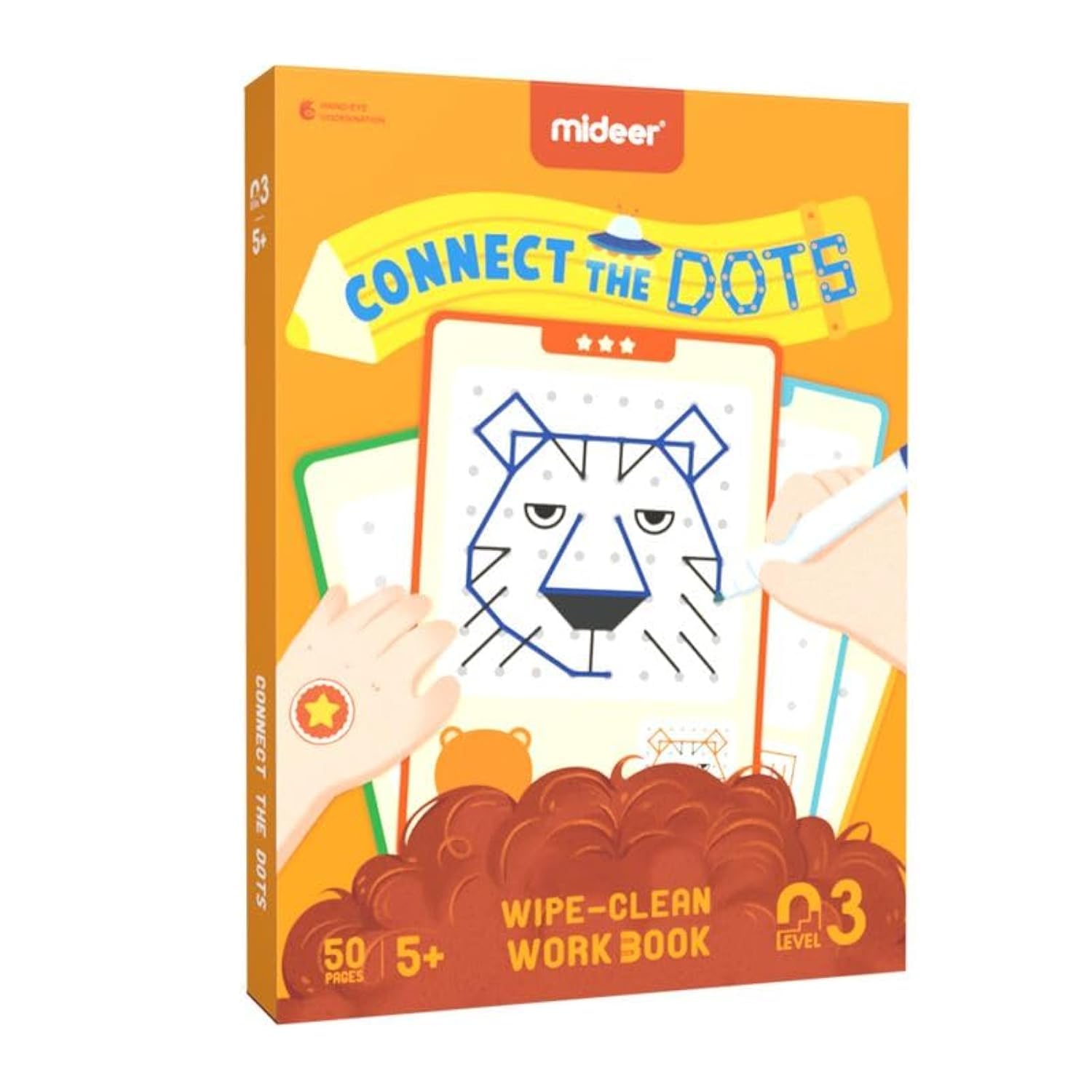 Mideer Connect the Dots Activity Workbook for Kids 3-5 Years, Preschool Toddlers, Dot-to-Dots, Finger Tracing, Reusable Fun Party Games, Best Gift Ideas for Boys Girls (Connect the Dots)
