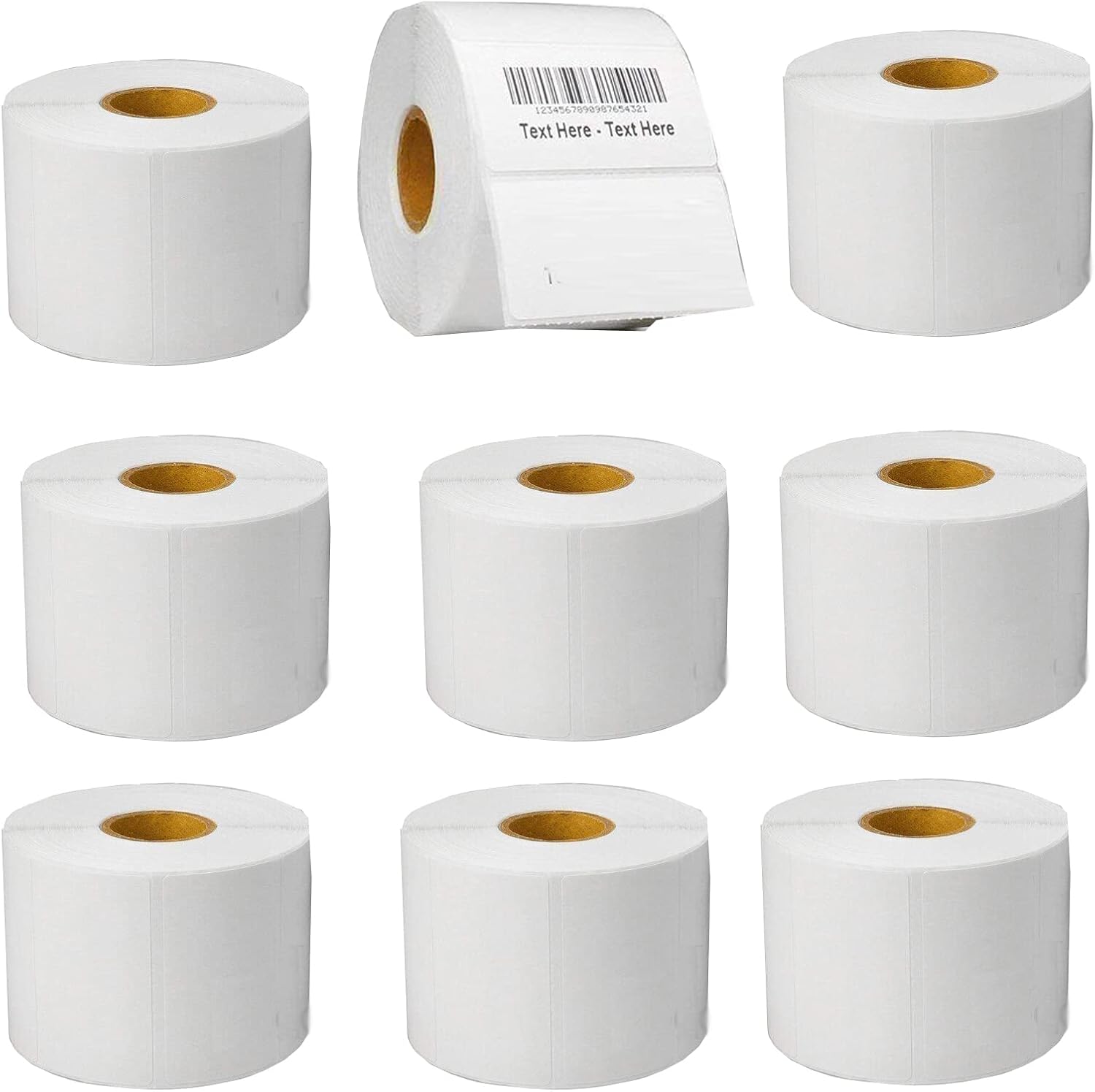 2.25"x1.25" Direct Thermal Labels (9000 Labels, 9 x 1000/Rolls) Compatible with Zebra Printer for UPC GTIN ASIN EAN Code, Shipping, Mailing Address