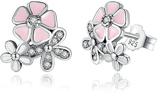 Cherry blossoms Stud Earrings - Authentic 925 Sterling Silver - European-style Charm - coolthings.us